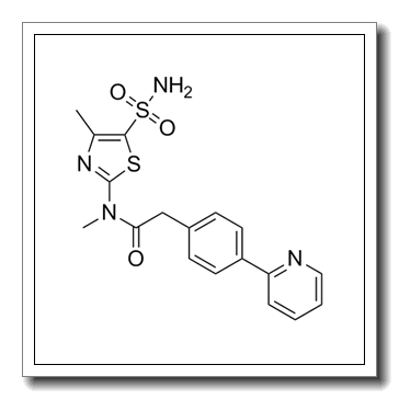 N-methyl-N-(4-methyl-5-sulfamoyl-1,3-thiazol-2-yl)-2-(4-pyridin-2-ylphenyl)acetamide CAS 348086-71-5