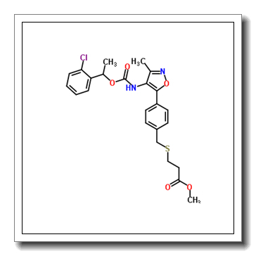 Methyl 3-({4-[4-({[1-(2-chlorophenyl)ethoxy]carbonyl}amino)-3-met hyl-1,2-oxazol-5-yl]benzyl}sulfanyl)propanoate CAS 355025-13-7