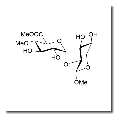 Methyl 2-O-(methyl 4-O-methyl-α-D-glucopyranosyluronate)-β-D-xylopyranoside CAS 36205-31-9