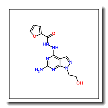 N’-[6-Amino-1-(2-hydroxyethyl)-1H-pyrazolo[3,4-d]pyrimidin-4-yl]-2-furohydrazide