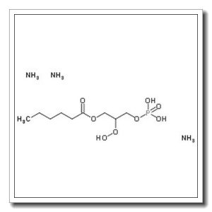 2-Hydroperoxy-3-(phosphonooxy)propyl hexanoate triammoniate