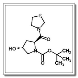 2-Methyl-2-propanyl (2S,4R)-4-hydroxy-2-(1,3-thiazolidin-3-ylcarbonyl)-1-pyrrolidinecarboxylate