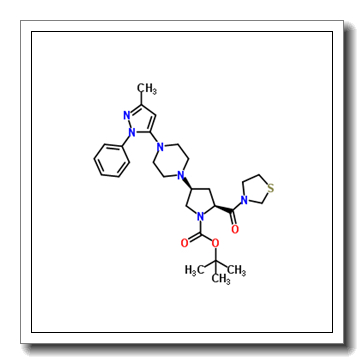 (2S,4S)-4-[4-(3-Methyl-1-phenyl-1H-pyrazol-5-yl)-1-piperazinyl]-2-(3-thiazolidinylcarbonyl)-1-pyrrolidinecarboxylic acid tert-butyl ester CAS 401566-80-1