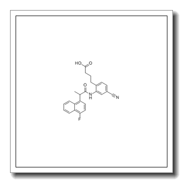 4-[4-cyano-2-[2-(4-fluoronaphthalen-1-yl)propanoylamino]phenyl]butanoic acid CAS 402473-54-5