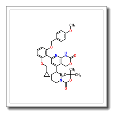 tert-butyl 3-[7-[2-(cyclopropylmethoxy)-6-[(4-methoxyphenyl)methoxy]phenyl]-2-oxo-1,4-dihydropyrido[2,3-d][1,3]oxazin-5-yl]piperidine-1-carboxylate CAS 406213-01-2