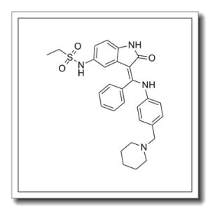 N-[(3Z)-2-氧代-3-[苯基-[4-(哌啶-1-甲基)苯胺]亚甲基]-1H-吲哚-5-基]乙烷磺酰胺