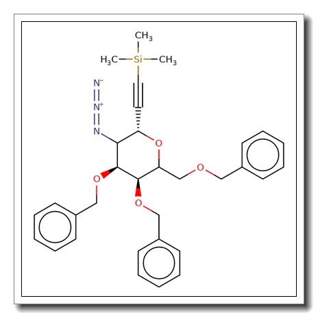 4-Azido-5,6,8-tri-O-benzyl-1,2,4-trideoxy-1-C-(trimethylsilyl)-D-gluco-oct-1-yn-3-ulopyranose CAS 443916-28-7