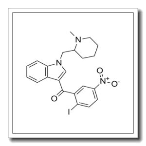 (2-碘-5-硝基苯基)(1-((1-甲基哌啶-2-基)甲基)-1H-吲哚-3-基)甲酮