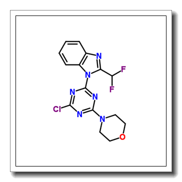 4-[4-chloro-6-[2-(difluoromethyl)benzimidazol-1-yl]-1,3,5-triazin-2-yl]morpholine CAS 475111-38-7