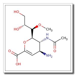 5-(Acetylamino)-4-amino-2,6-anhydro-3,4,5-trideoxy-7-O-methyl-D-glycero-D-galacto-non-2-enonic acid