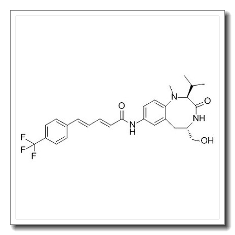(2E,4E)-N-[(2S,5S)-5-(hydroxymethyl)-1-methyl-3-oxo-2-propan-2-yl-2,4,5,6-tetrahydro-1,4-benzodiazocin-8-yl]-5-[4-(trifluoromethyl)phenyl]penta-2,4-dienamide CAS 497259-23-1 