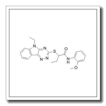 2-[(5-Ethyl-5H-1,2,4-triazino[5,6-b]indol-3-yl)thio]-N-(2-methoxyphenyl)butanamide CAS 522650-83-5