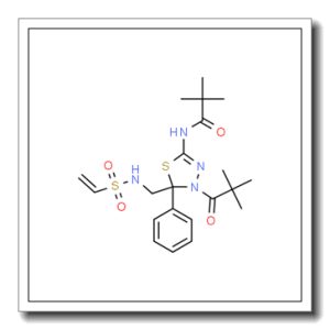 N-(5-苯基-4-新戊酰基-5-(乙烯基磺酰氨基甲基)-4,5-二氢-1,3,4-噻二唑-2-基)