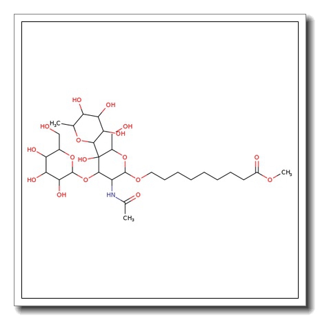 8-Methoxycarbonyloctyl 2-acetamido-2-deoxy-4-(a-L-fucopyranosyl)-3-O-(b-D-galactopyranosyl)-b-D-glucopyranoside CAS 56343-02-3