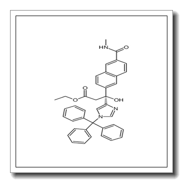 ethyl (3S)-3-hydroxy-3-{6-[(methylamino)carbonyl]-2-naphthyl)-3-(1-trityl-1H-imidazol-4-yl)propanoate CAS 566200-78-0