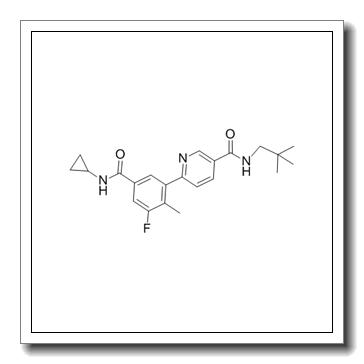 6-[5-(cyclopropylcarbamoyl)-3-fluoro-2-methylphenyl]-N-(2,2-dimethylpropyl)pyridine-3-carboxamide CAS 585543-15-3