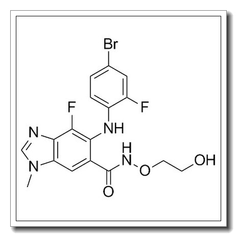 6-(4-bromo-2-fluoroanilino)-7-fluoro-N-(2-hydroxyethoxy)-3-methylbenzimidazole-5-carboxamide CAS 606143-89-9 
