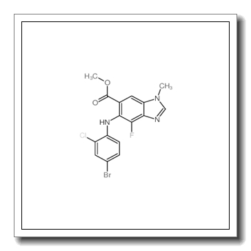 Methyl 5-((4-bromo-2-chlorophenyl)amino)-4-fluoro-1-methyl-1H-benzo[d]imidazole-6-carboxylate CAS 606144-02-9