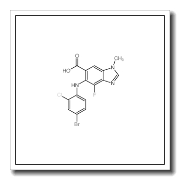 6-(4-bromo-2-chloroanilino)-7-fluoro-3-methylbenzimidazole-5-carboxylic acid CAS 606144-04-1