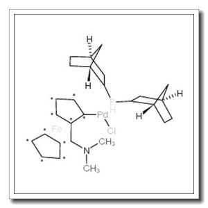 氯化(二-2-降冰片聚膦)( 2-二甲基氨甲基二茂铁-1-基)钯(Ⅱ)
