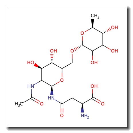 N-[2-Acetamido-2-deoxy-6-O-(a-L-fucopyranosyl)-D-glucopyranosyl]-L-asparagine CAS 62203-19-4