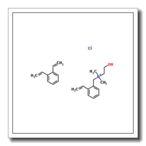 乙烯基苯基-羟乙基-二甲基氯化铵、二乙烯基苯的聚合物