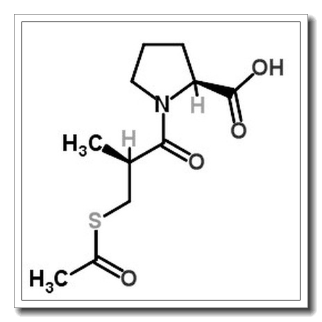 N-[3-(乙酰巯基)-(2S)-甲基丙酰基]-L-脯氨酸