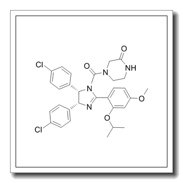 4-[(4R,5S)-4,5-bis(4-chlorophenyl)-2-(4-methoxy-2-propan-2-yloxyphenyl)-4,5-dihydroimidazole-1-carbonyl]piperazin-2-one CAS 675576-97-3