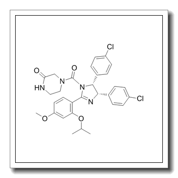 2-​Piperazinone, 4-​[[(4S,​5R)​-​4,​5-​bis(4-​chlorophenyl)​-​4,​5-​dihydro-​2-​[4-​methoxy-​2-​(1-​methylethoxy)​phenyl]​-​1H-​imidazol-​1-​yl]​carbonyl]​ CAS 675576-98-4