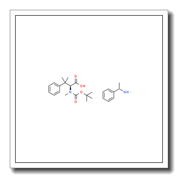 (S)-1-苯基乙胺(S)-2-((叔丁氧羰基)(甲基)氨基)-3-甲基-3-苯基丁酸