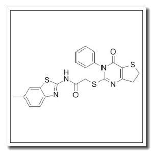 N-(6-甲基-2-苯并噻唑基)-2-[(3,4,6,7-四氢-4-氧代-3-苯基噻吩并[3,2d]嘧啶-2-基)硫基]乙酰胺