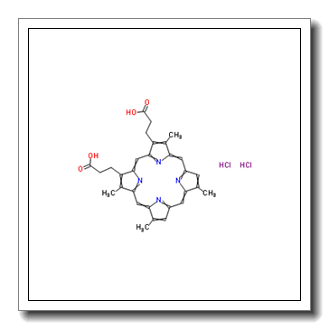 Deuteroporphyrin IX dihydrochloride,3,7,12,17-Tetramethyl-21H,23H-porphine-2,18-dipropionic acid dihydrochloride CAS 68929-05-5