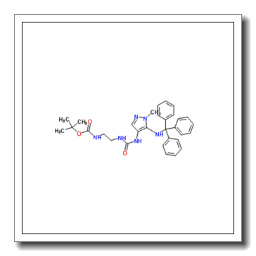 2-Methyl-2-propanyl [2-({[1-methyl-5-(tritylamino)-1H-pyrazol-4-y l]carbamoyl}amino)ethyl]carbamate CAS 689293-69-4