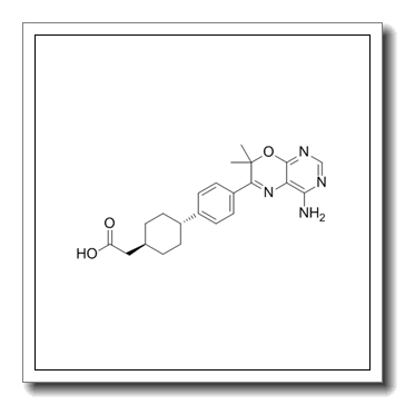 2-[4-[4-(4-amino-7,7-dimethylpyrimido[4,5-b][1,4]oxazin-6-yl)phenyl]cyclohexyl]acetic acid CAS 701232-20-4