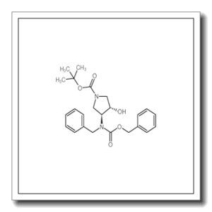 (3S,4s)-3-(苄基((苄氧基)羰基)氨基)-4-羟基吡咯烷-1-羧酸叔丁酯