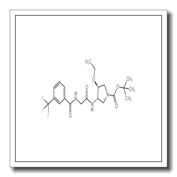 (3S,4s)-叔丁基-3-乙氧基-4-(2-(3-(三氟甲基)苯酰胺)乙酰氨基)吡咯烷-1-羧酸