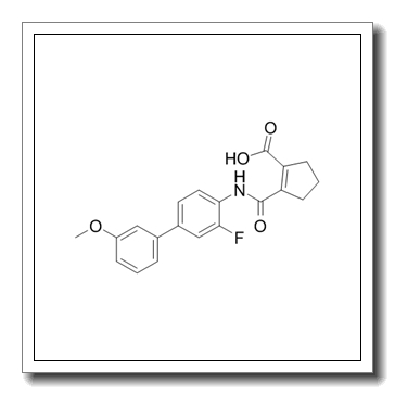 2-[[2-fluoro-4-(3-methoxyphenyl)phenyl]carbamoyl]cyclopentene-1-carboxylic acid CAS 717824-30-1