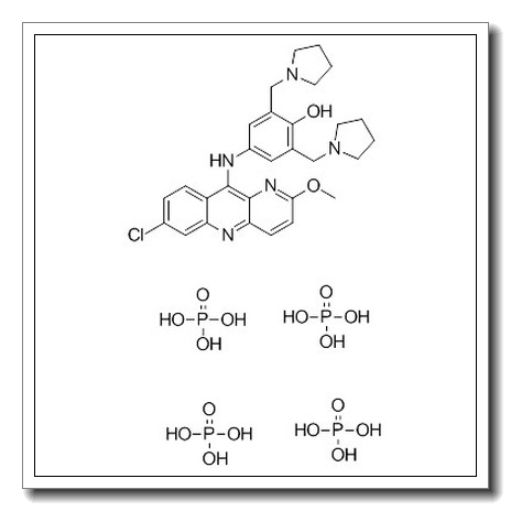 4-[(7-chloro-2-methoxy-1,5-dihydrobenzo[b][1,5]naphthyridin-10-yl)imino]-2,6-bis(pyrrolidin-1-ylmethyl)cyclohexa-2,5-dien-1-one,phosphoric acid CAS 76748-86-2 