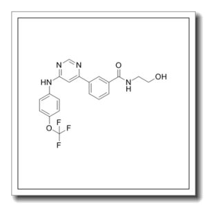 N-(2-羟基乙基)-3-[6-[[4-(三氟甲氧基)苯基]氨基]-4-嘧啶基]苯甲酰胺