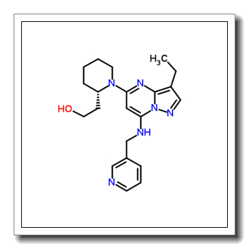 2-[(2S)-1-{3-Ethyl-7-[(3-pyridinylmethyl)amino]pyrazolo[1,5-a]pyrimidin-5-yl}-2-piperidinyl]ethanol CAS 779353-02-5