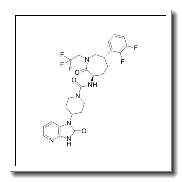 N-[(3R,6S)-6-(2,3-difluorophenyl)-2-oxo-1-(2,2,2-trifluoroethyl)azepan-3-yl]-4-(2-oxo-3H-imidazo[4,5-b]pyridin-1-yl)piperidine-1-carboxamide CAS 781649-09-0