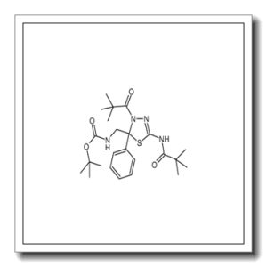 [3-(2,2-dimethylpropionyl)-5-(2,2-dimethylpropionylamino)-2-phenyl-2,3-dihydro-1,3, 4-thiadiazol-2-ylmethyl]carbamic acid tert-butyl ester