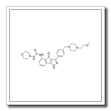 1-[3-[4-[[4-(2-methoxyethyl)piperazin-1-yl]methyl]phenyl]-4-oxo-1H-indeno[1,2-c]pyrazol-5-yl]-3-morpholin-4-ylurea CAS 784210-88-4