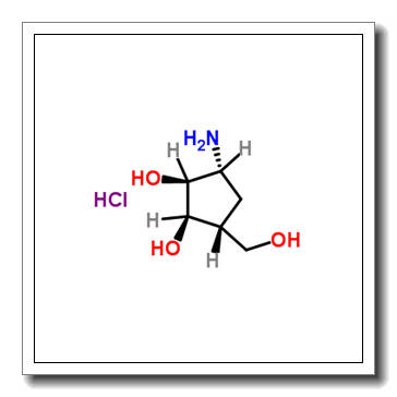 (1R,2S,3R,4R)-2,3-二羟基-4-(羟甲基)-1-氨基环戊烷水电氯化物