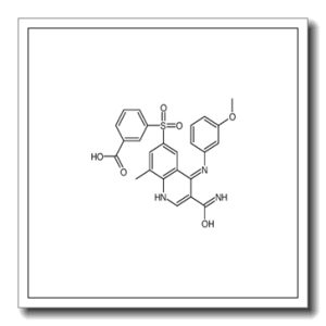 3-({3-Carbamoyl-4-[(3-methoxyphenyl)amino]-8-methyl-6-quinolinyl} sulfonyl)benzoic acid