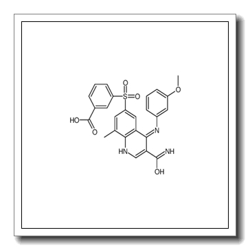 3-({3-Carbamoyl-4-[(3-methoxyphenyl)amino]-8-methyl-6-quinolinyl} sulfonyl)benzoic acid CAS 801311-41-1