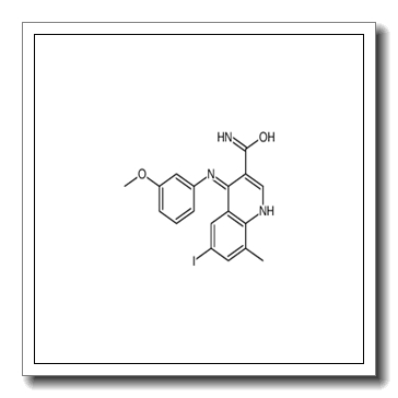 6-Iodo-4-[(3-methoxyphenyl)amino]-8-methyl-3-quinolinecarboxamide