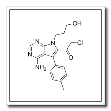 1-[4-amino-7-(3-hydroxypropyl)-5-(4-methylphenyl)pyrrolo[2,3-d]pyrimidin-6-yl]-2-chloroethanone CAS 821794-90-5