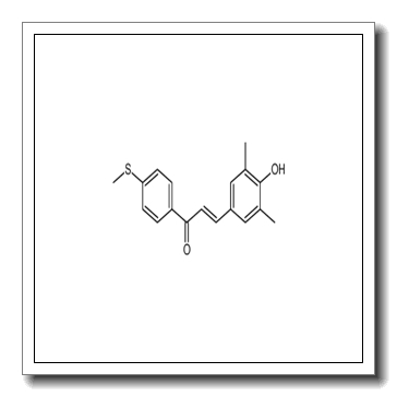1-[4-methylthiophenyl]-3-[3,5-dimethyl-4-hydroxyphenyl]prop-2-en-1-one