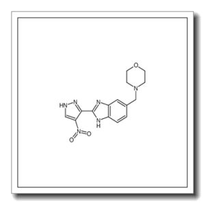 4-[[2-(4-nitro-1,2-dihydropyrazol-3-ylidene)benzimidazol-5-yl]methyl]morpholine